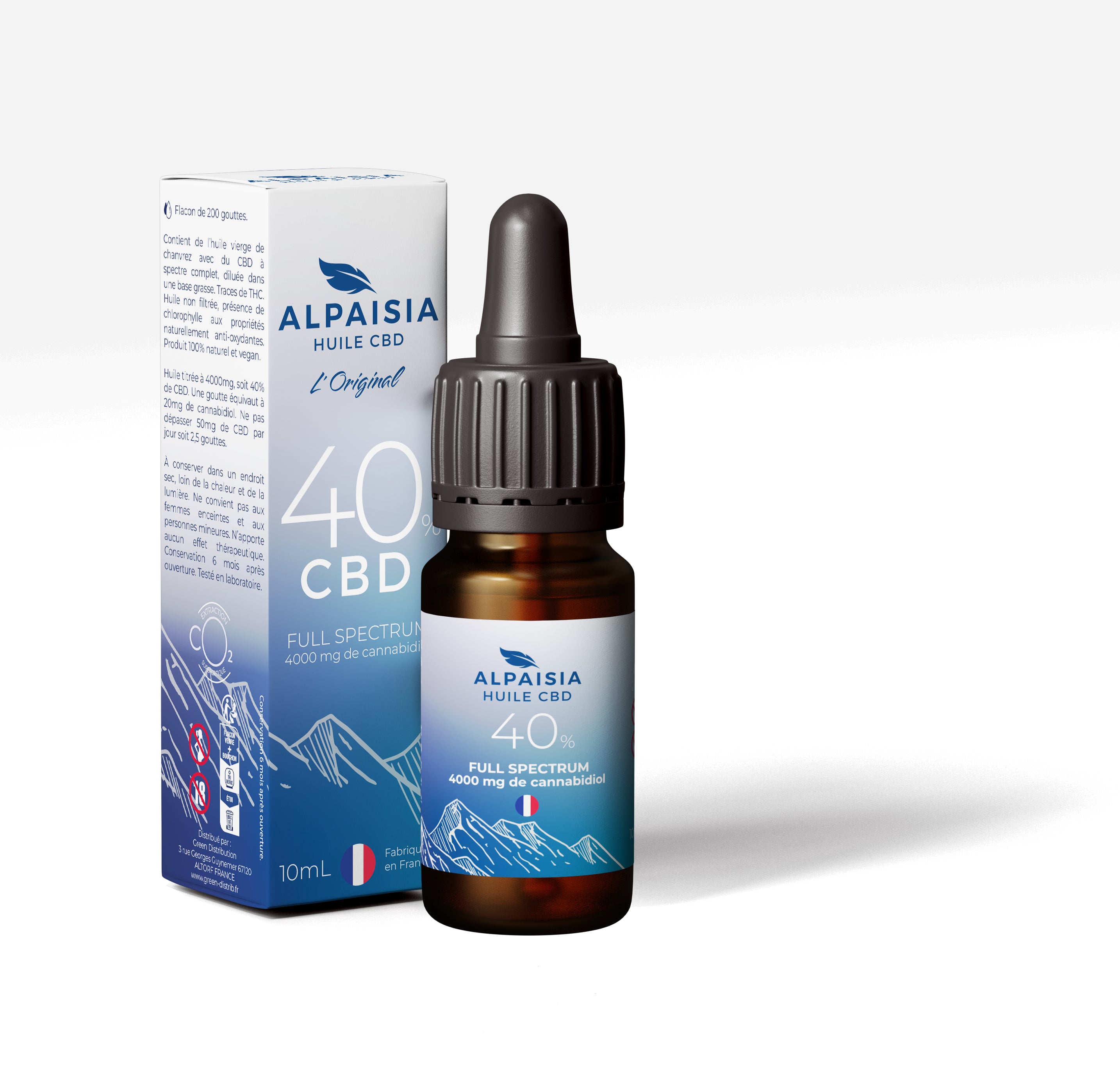 Huile de CBD 40% full spectrum | ALPAISIA L'ORIGINAL