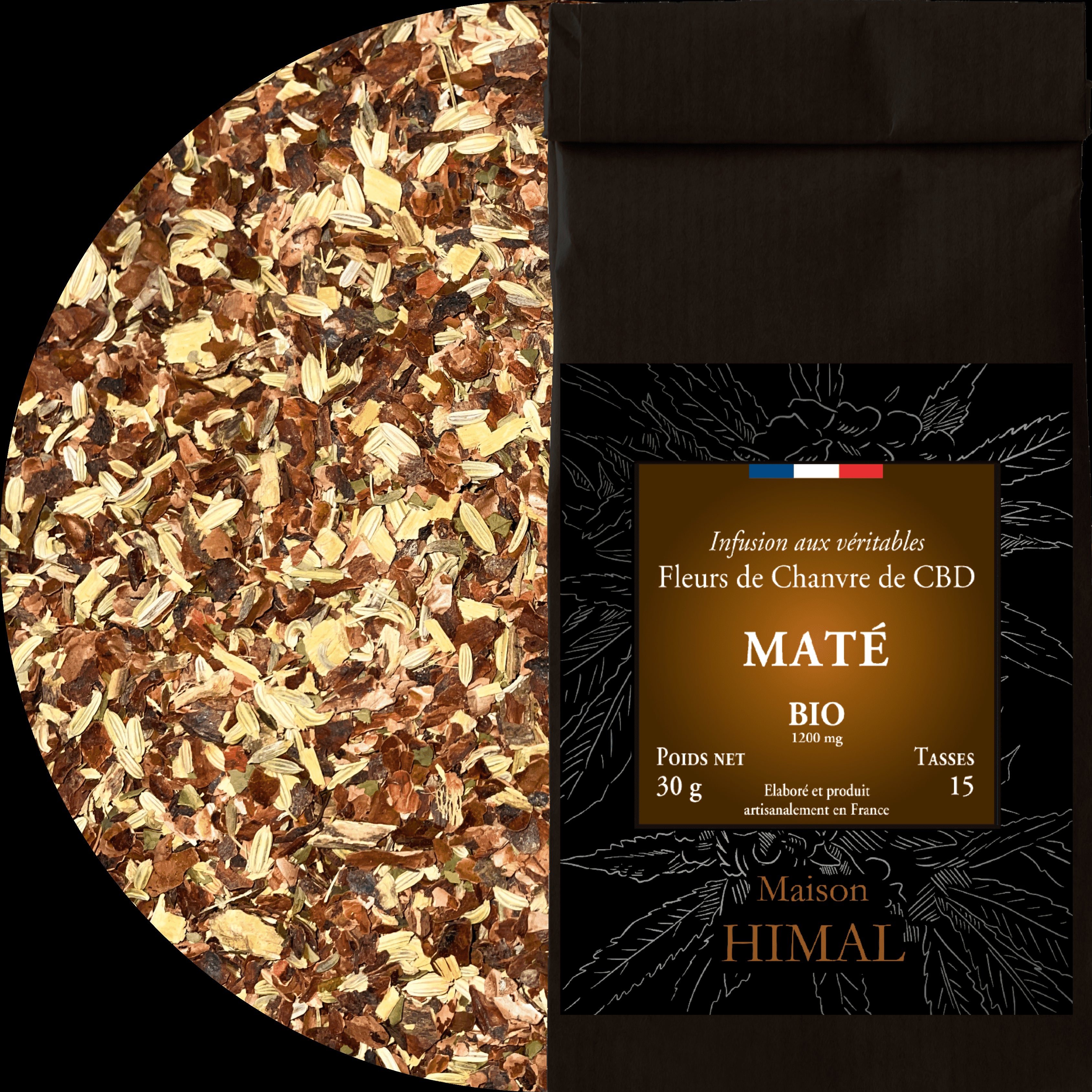 Tisane CBD bio maté - en vrac | MAISON HIMAL