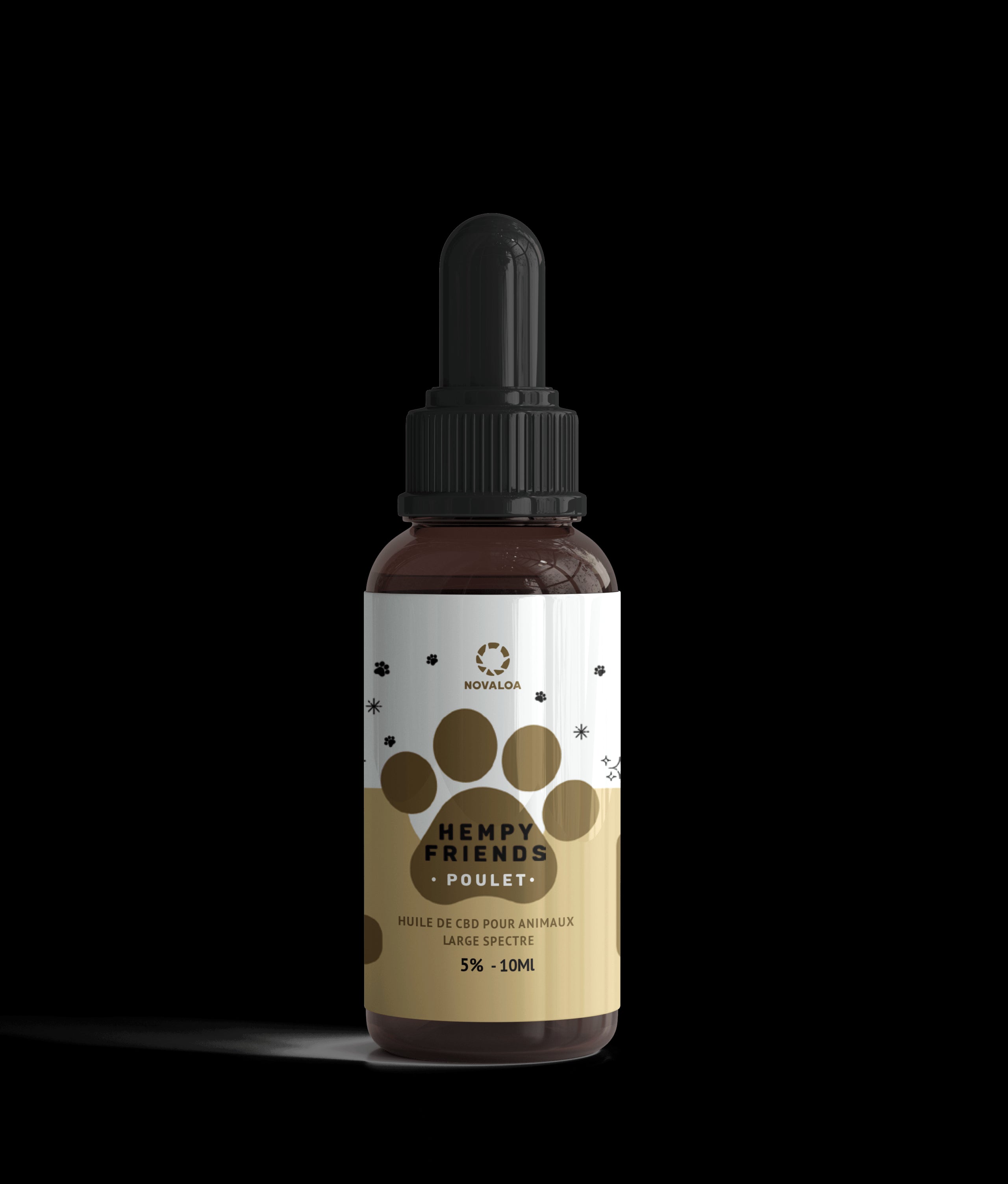 Huile CBD animaux 5% poulet | NOVALOA
