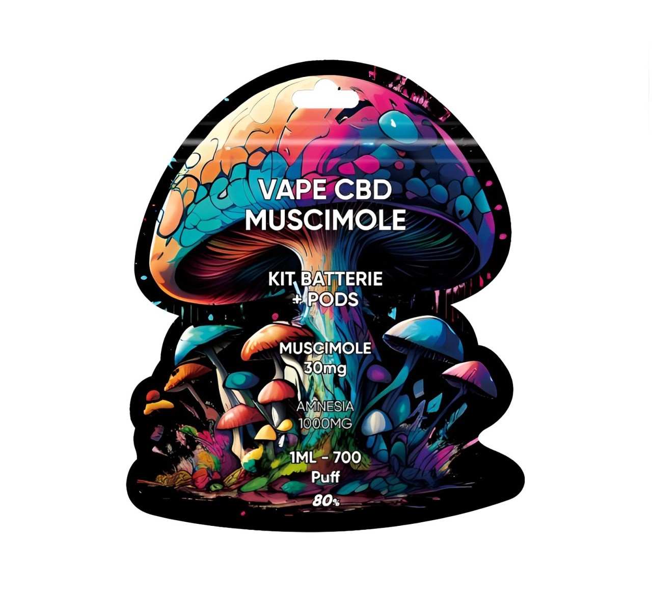 Starter Kit Vape CBD Muscimole Amnésia Batterie + Pod