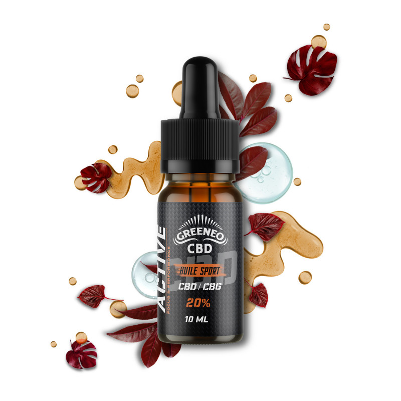 Huile CBD & CBG 20% active Greeneo – synergie CBD CBG formule active concentrée | Euphoria Society
