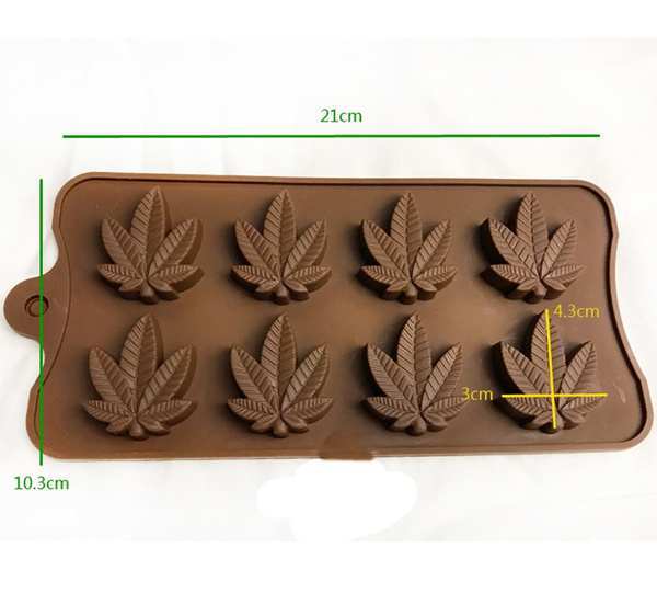 Moule silicone feuilles de cannabis (Brun)