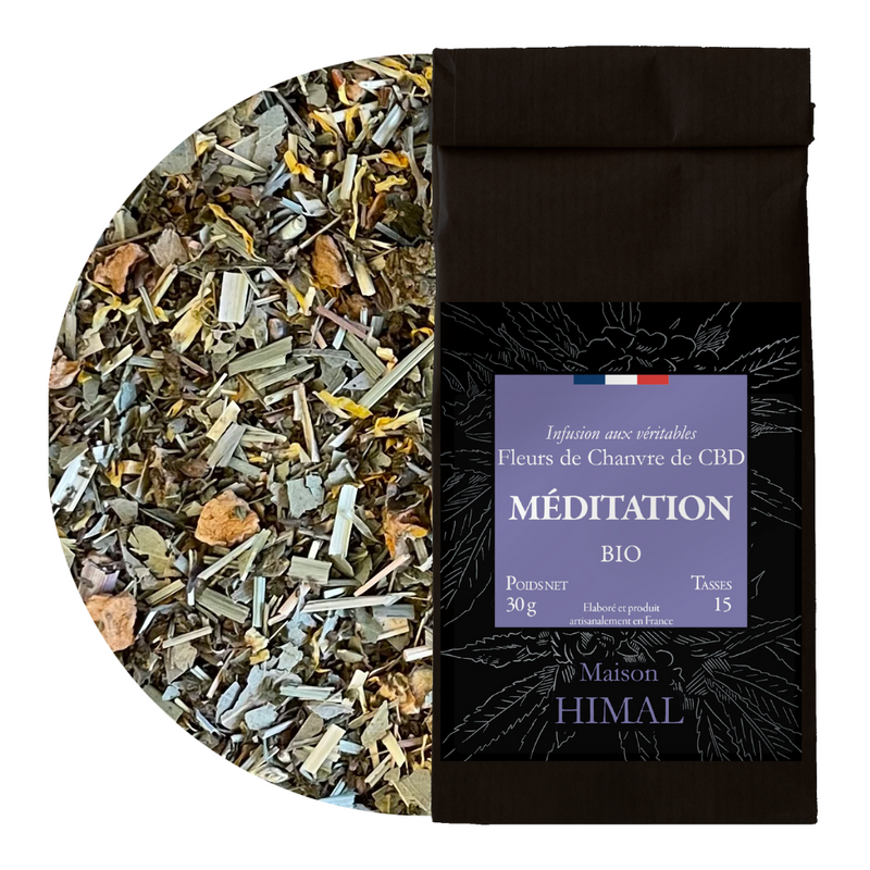 Tisane CBD bio méditation Maison Himal – infusion chanvre vrac pleine conscience | Euphoria Society