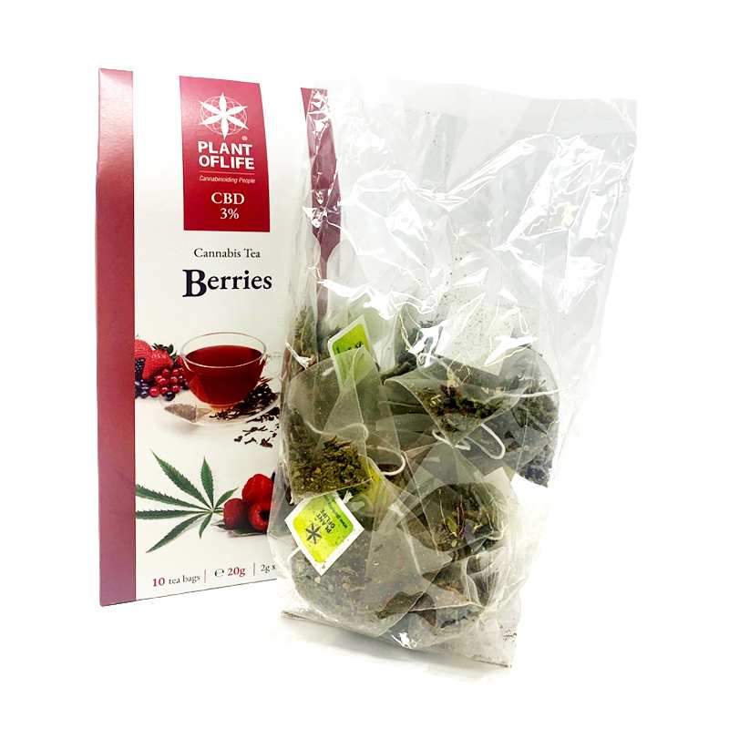 Tisane CBD bio fruits rouges Plant of Life – infusion chanvre fruits rouges antioxydant | Euphoria Society