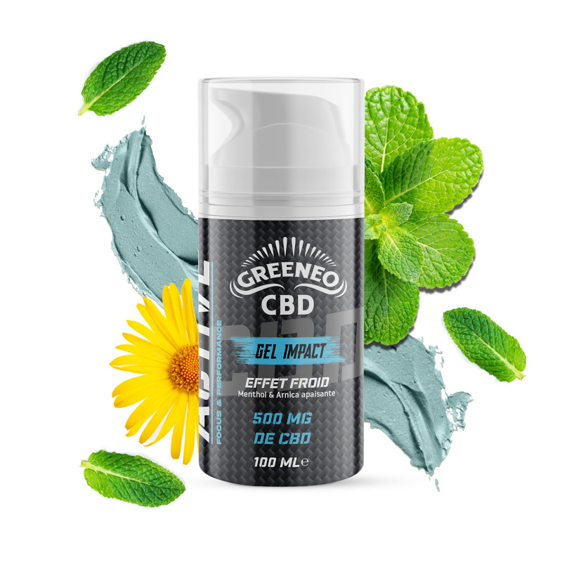 Gel effet froid CBD Greeneo – gel chanvre effet refroidissant récupération sportive | Euphoria Society
