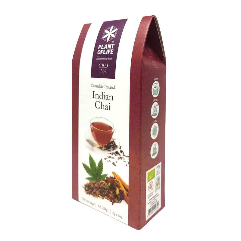 Thé CBD bio Indian Chai Plant of Life – thé chanvre épices chai indien bien-être | Euphoria Society
