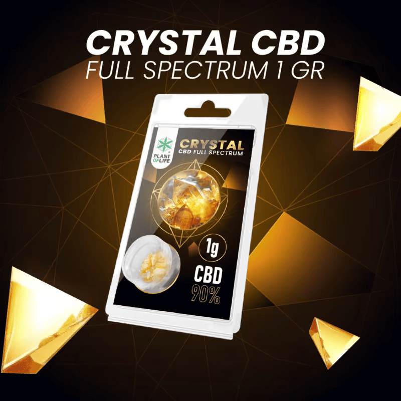 Cristaux CBD 90% Full Spectrum 1g Plant of Life | Euphoria Society