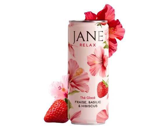 Thé CBD Hibiscus Fraise Basilic Bio Jane | Euphoria Society