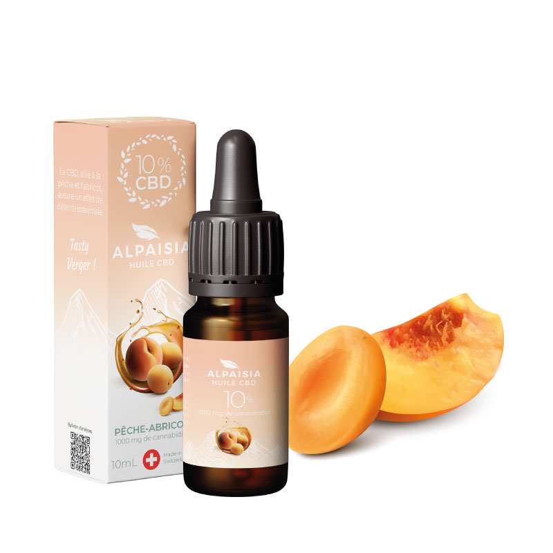 Huile CBD 10% Broad Spectrum Pêche Abricot Alpaisia | Euphoria Society