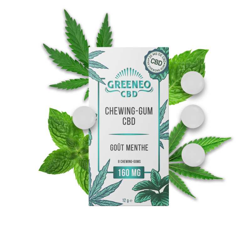 Chewing-gum CBD Menthe Greeneo | Euphoria Society