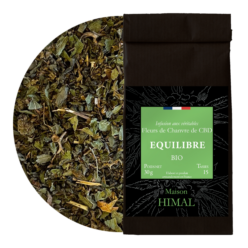 Tisane CBD bio équilibre Maison Himal – infusion chanvre vrac harmonie corps | Euphoria Society