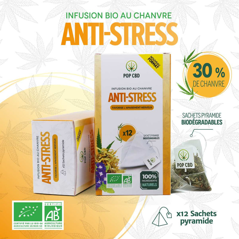 Tisane CBD Bio Anti Stress Sachets Pop CBD | Euphoria Society