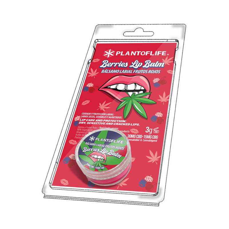 Baume lèvres CBD et CBG fruits rouges | PLANT OF LIFE | Euphoria Society