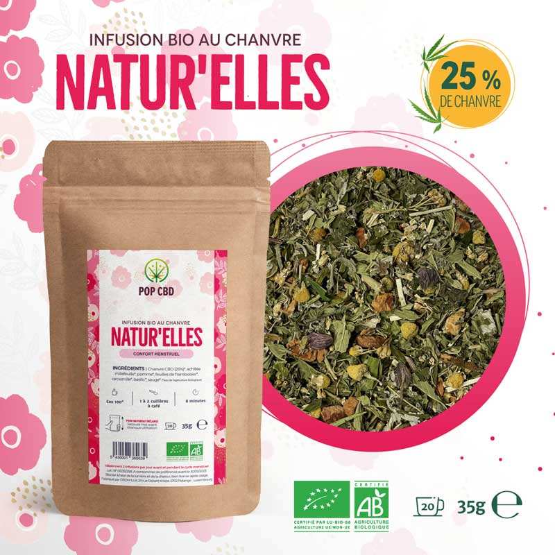 Tisane CBD Bio Natur'elles Pop CBD | Euphoria Society