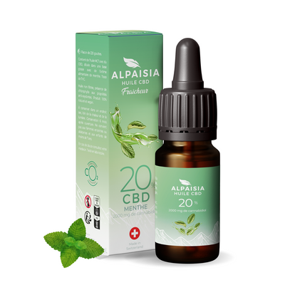 Huile CBD 20% broad spectrum menthe | ALPAISIA