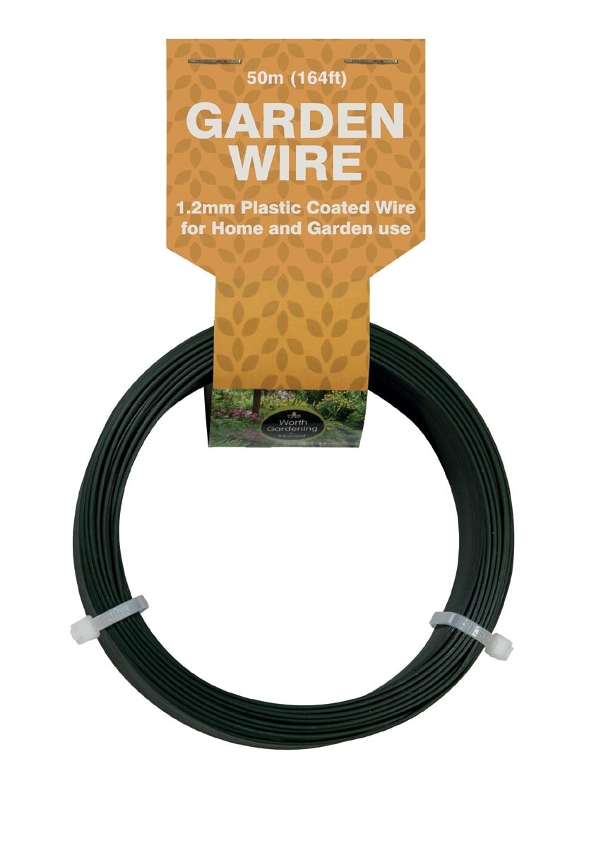 50 m de fil de jardin 1,2 mm recouvert de plastique