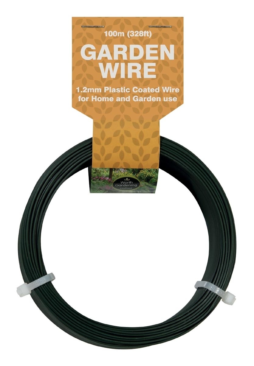 100 m de fil de jardin 1,2 mm recouvert de plastique