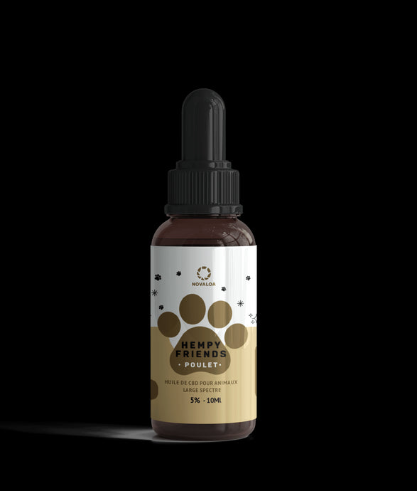 Huile CBD animaux 5% poulet | NOVALOA