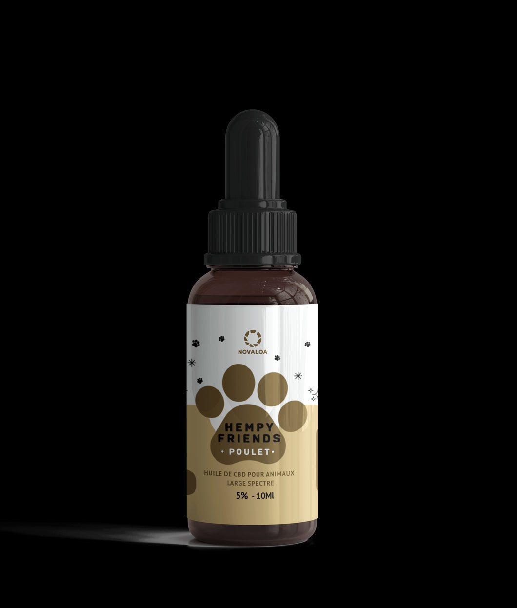 Huile CBD animaux 5% poulet | NOVALOA