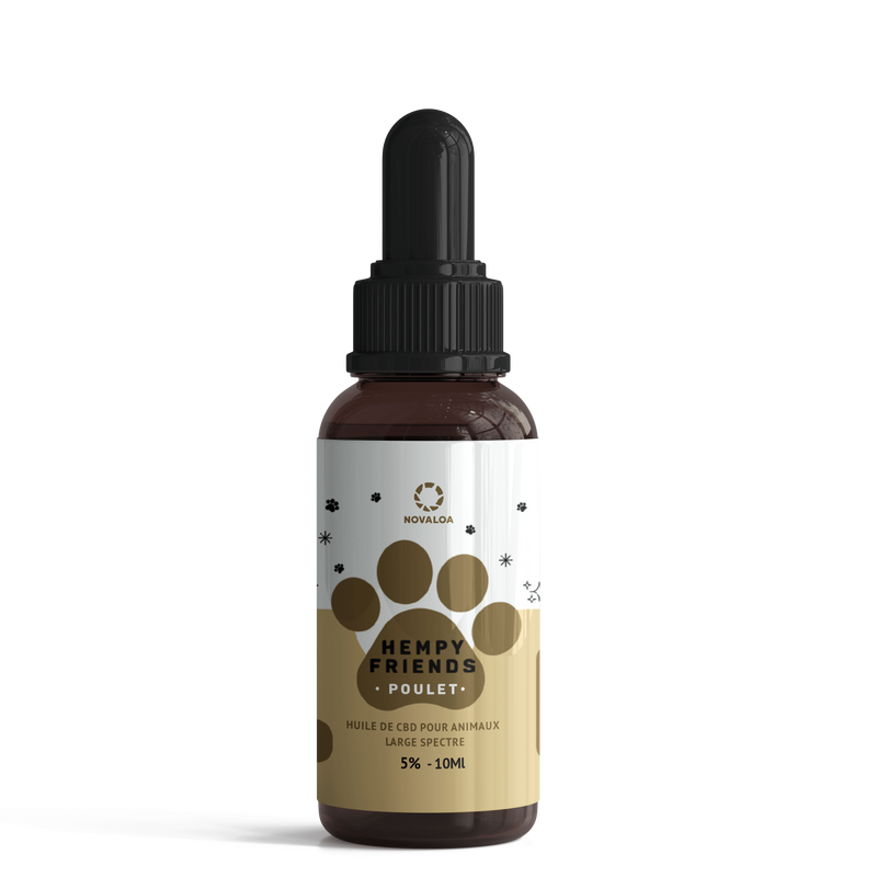 Huile CBD animaux 5% poulet | NOVALOA