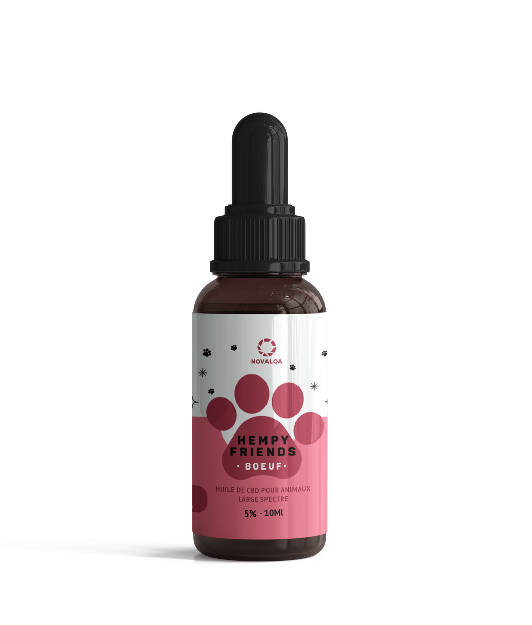 Huile CBD animaux 5% boeuf | NOVALOA