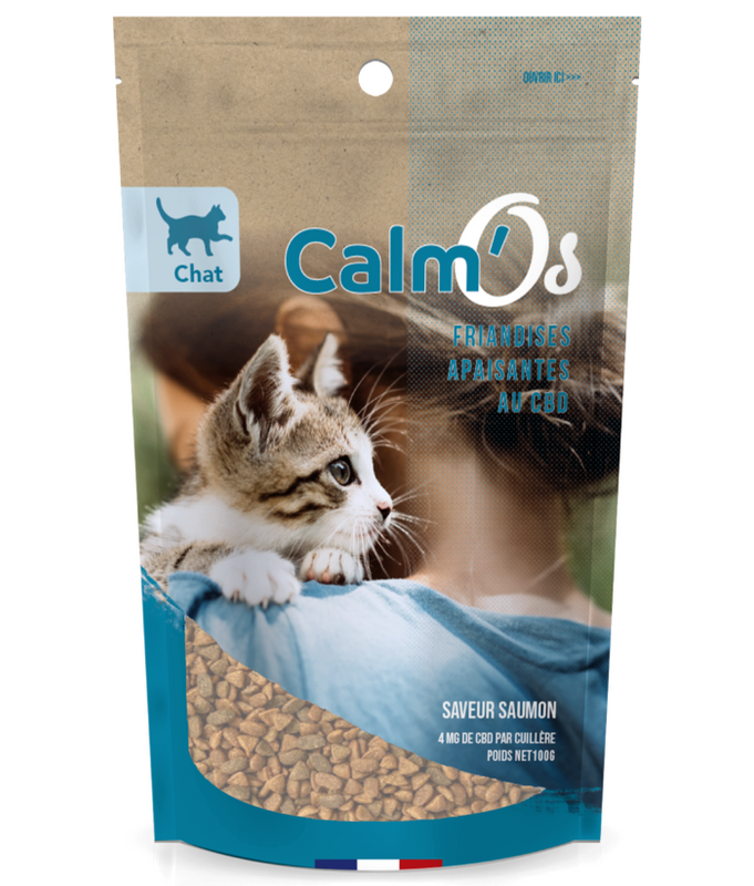 Friandise CBD chat Calm'os Novaloa – gâterie chanvre apaisement bien-être chats | Euphoria Society