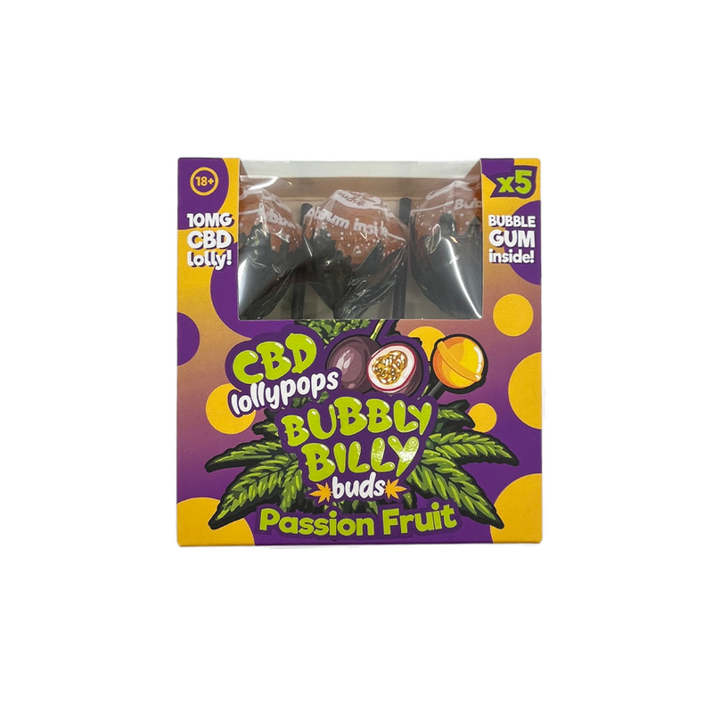 Sucette CBD Fruit de la Passion 5 pcs Bubbly Billy | Euphoria Society
