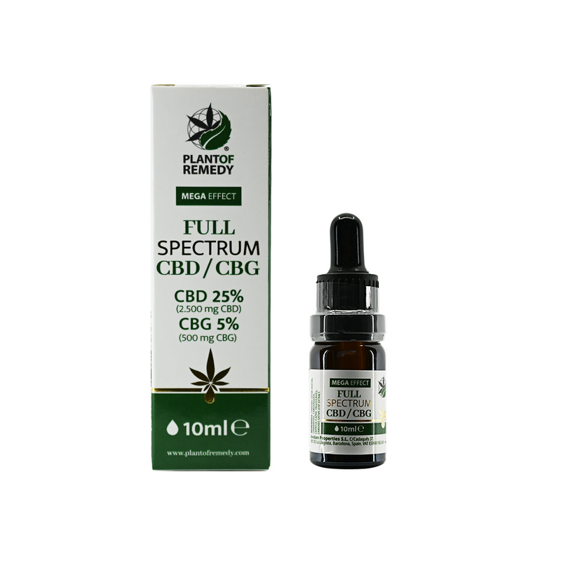 Huile CBD CBG Full Spectrum Plant of Remedy 25% + 5% | Euphoria Society