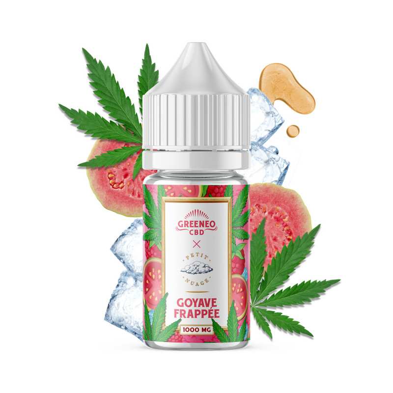 E-liquide CBD goyave frappée Greeneo sans nicotine – e-liquide chanvre saveur goyave fraîche | Euphoria Society