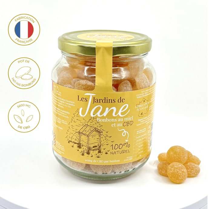 Bonbon CBD Miel Les Jardins de Jane | Euphoria Society