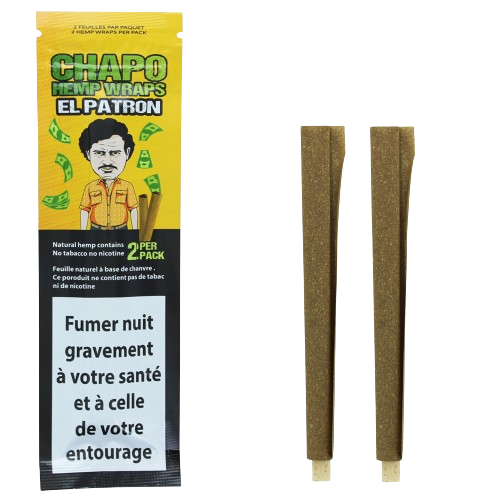 Blunt CBD chanvre El Patron Chapo – pré-roulé chanvre sans tabac arôme fumé | Euphoria Society