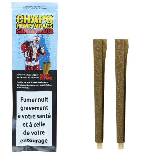 Blunt CBD chanvre Santa Claus Chapo – pré-roulé chanvre sans tabac arôme hivernal | Euphoria Society