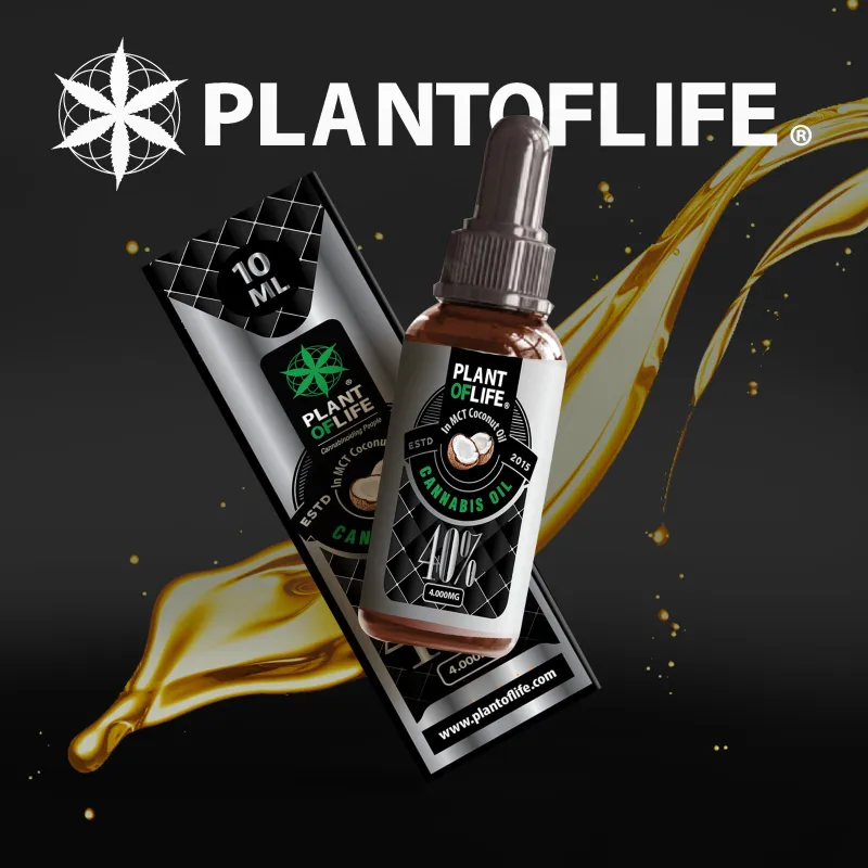 Huile CBD 40% full spectrum coco Plant of Life – huile chanvre spectre complet noix de coco | Euphoria Society