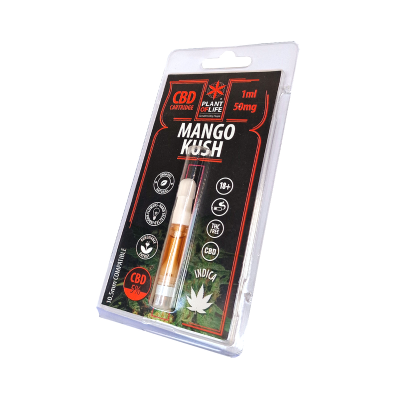 Cartouche E-liquide CBD Mango Kush Plant of Life Sans Nicotine | Euphoria Society