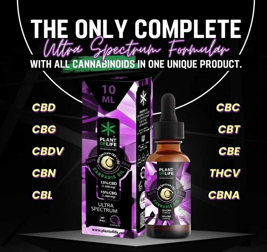 Huile CBD &amp; CBG 30% ultra spectrum | PLANT OF LIFE