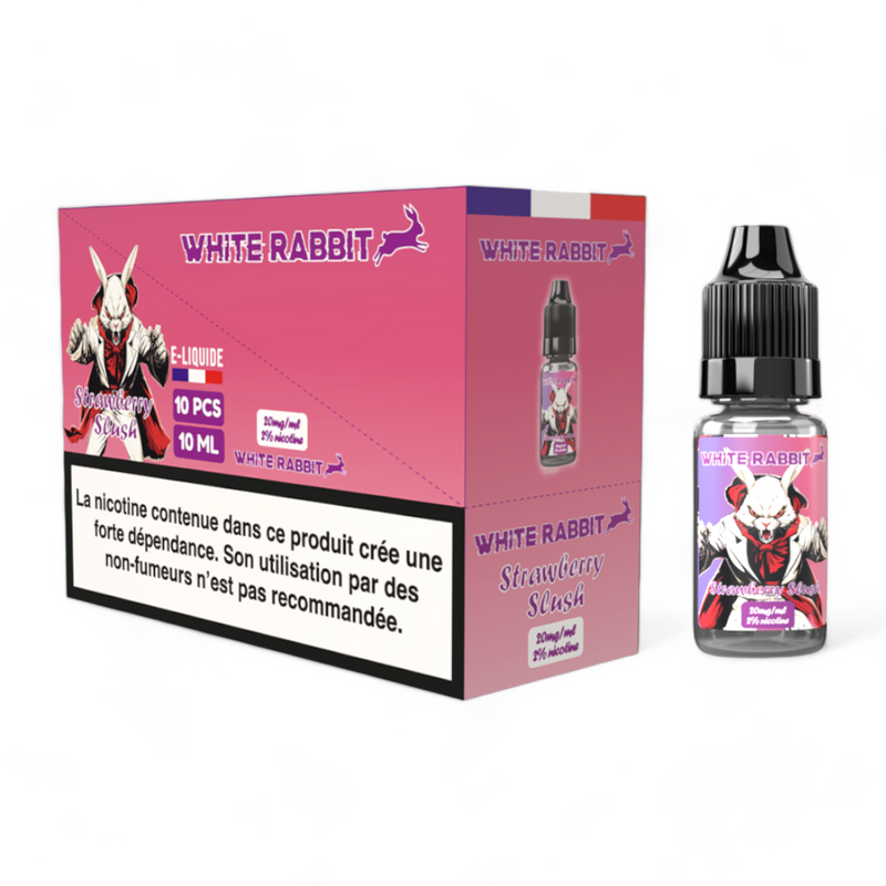 E-liquide White Rabbit 2% Strawberry Slush 10ml – e-liquide fraise slush glacé vape | Euphoria Society