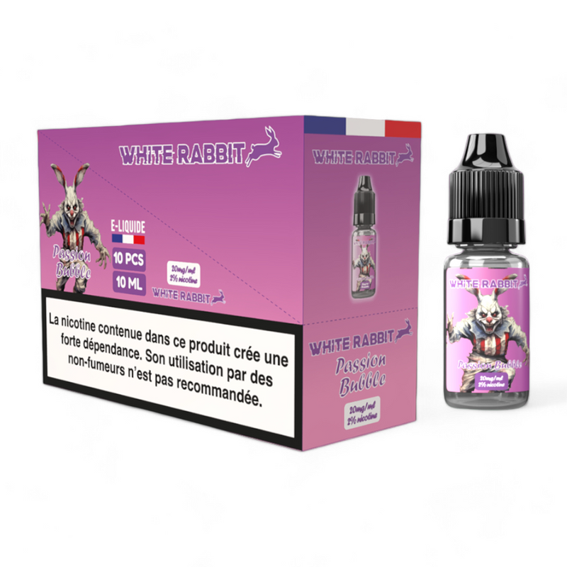 E-liquide White Rabbit 2% Passion Bubble 10ml – e-liquide fruit de la passion bubble vape | Euphoria Society