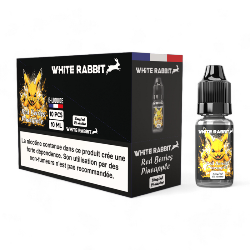 E-liquide White Rabbit 2% Red Berries Pineapple 10ml – e-liquide fruits rouges ananas | Euphoria Society