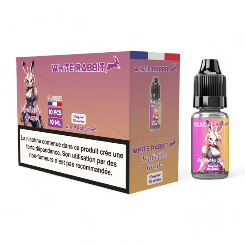 E-liquide White Rabbit 2% Isabella Grape 10ml | Euphoria Society