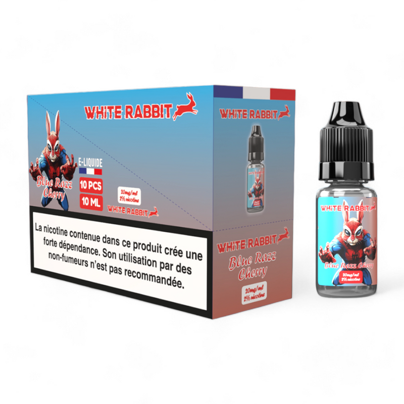 E-liquide White Rabbit 2% Blue Razz Cherry 10ml | Euphoria Society