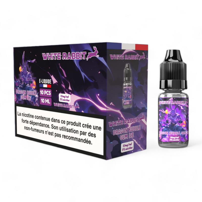 E-liquide White Rabbit 2% Dragon Bubble Gum Ice 10ml | Euphoria Society