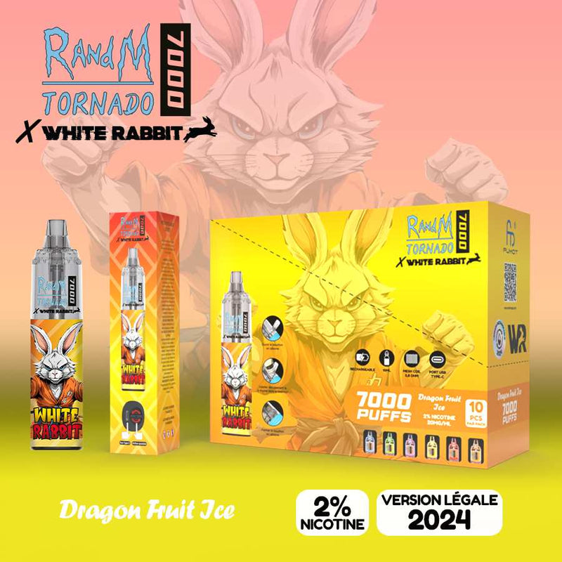 Puff Tornado 7000 Dragon Fruit Ice White Rabbit | Euphoria Society
