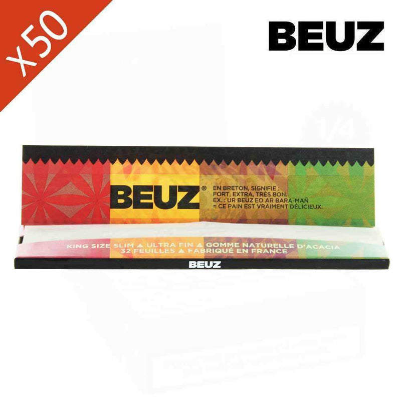 Boîte de 50 Carnets Beuz Hemp Bio King Size | Euphoria Society