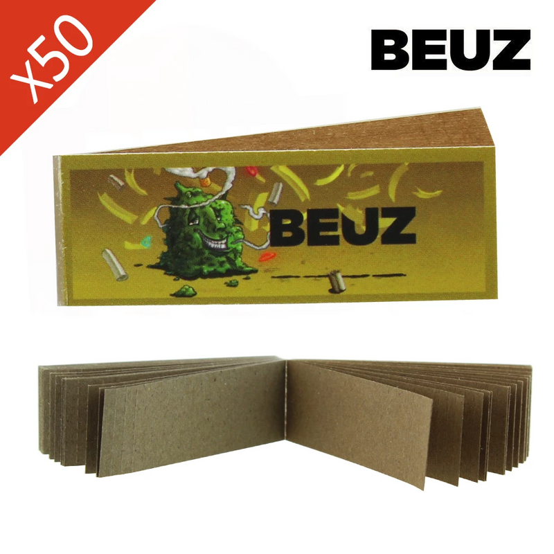 Boîte de 50 Carnets Filtres Perforés Brown Buds Beuz | Euphoria Society