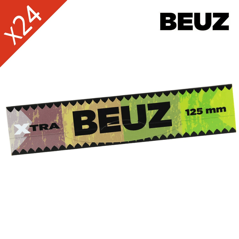 Feuilles Slim Long Beuz 125mm Brown boîte 24 carnets – feuilles brunes longues chanvre | Euphoria Society