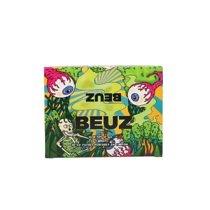 Filtres Beuz Slim Tips 21mm Skeleton Boîte de 50 Carnets | Euphoria Society