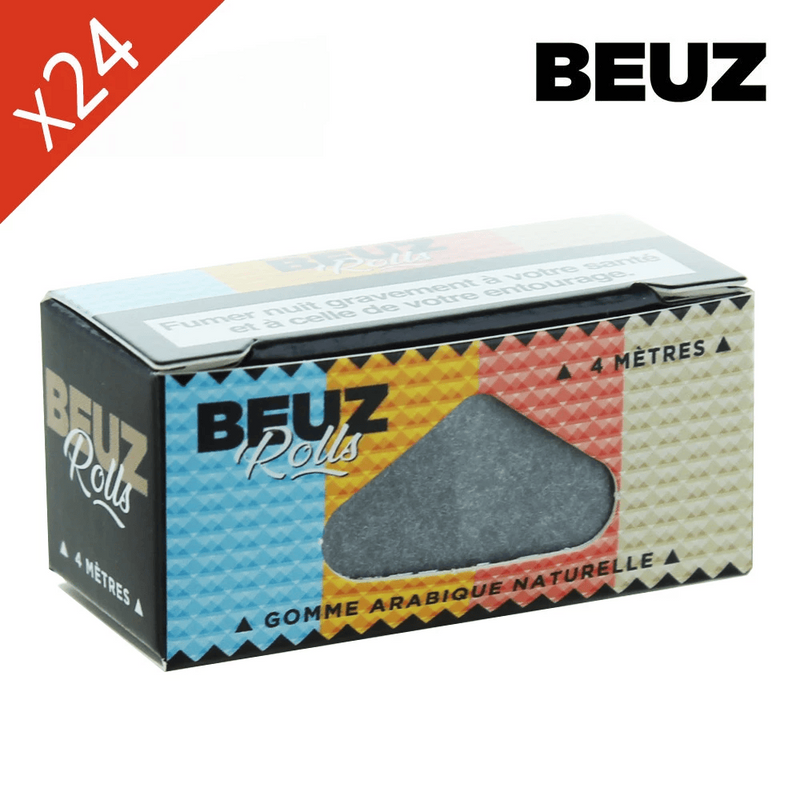 Boite de 24 Rouleaux Feuille Slim Blanc Ultra Fin Beuz | Euphoria Society