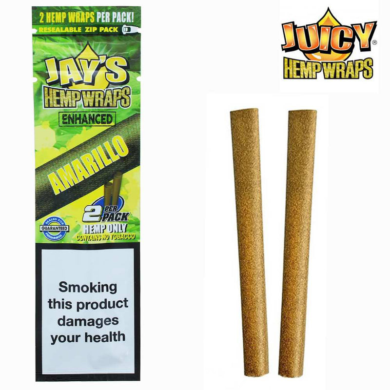 Blunt chanvre Amarillo boîte 25 paquets Juicy Jay's – lot blunts chanvre saveur citron | Euphoria Society