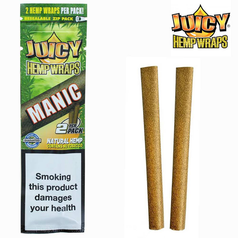 Blunt chanvre Manic boîte 25 paquets Juicy Jay's – lot blunts chanvre saveur Manic intense | Euphoria Society