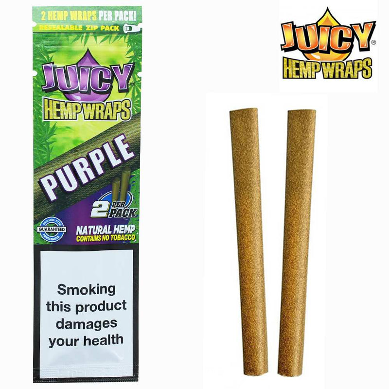 Blunt chanvre Purple boîte 25 paquets Juicy Jay's – lot blunts chanvre saveur purple | Euphoria Society